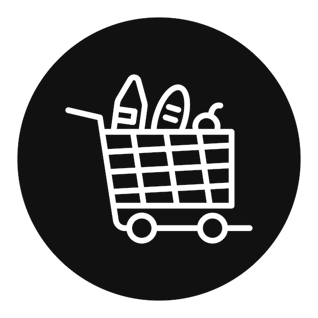 Imagen vectorial del icono del carrito se puede usar para la tienda de comercio electrónico