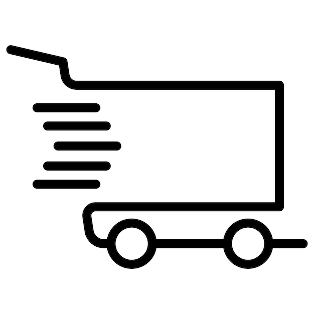 Imagen vectorial del icono del carrito Se puede usar para la tienda de comercio electrónico