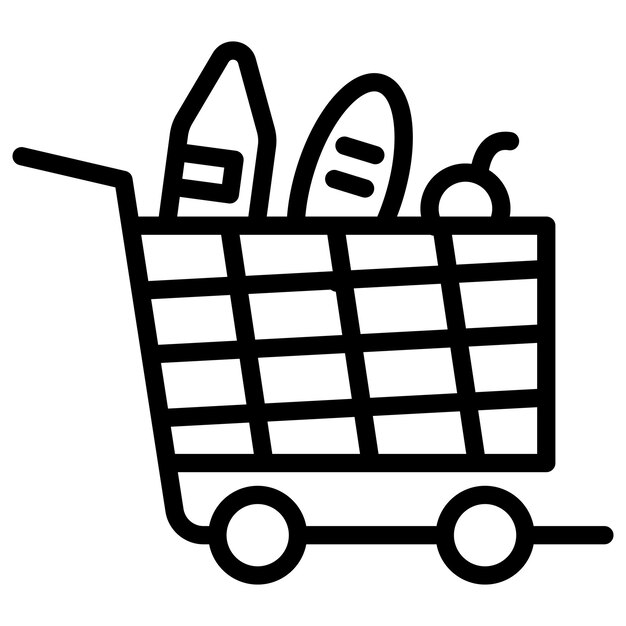 Vector imagen vectorial del icono del carrito se puede usar para la tienda de comercio electrónico