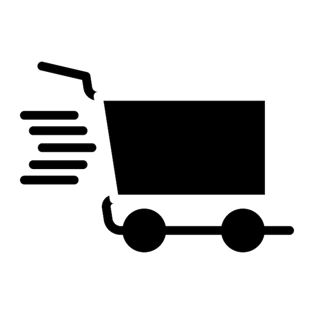 Imagen vectorial del icono del carrito Se puede usar para la tienda de comercio electrónico