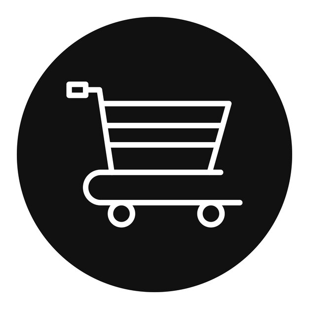 Imagen vectorial del icono del carrito Se puede utilizar para el almacén