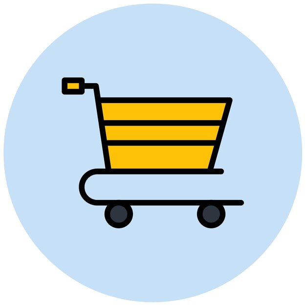 Imagen vectorial del icono del carrito Se puede utilizar para el almacén
