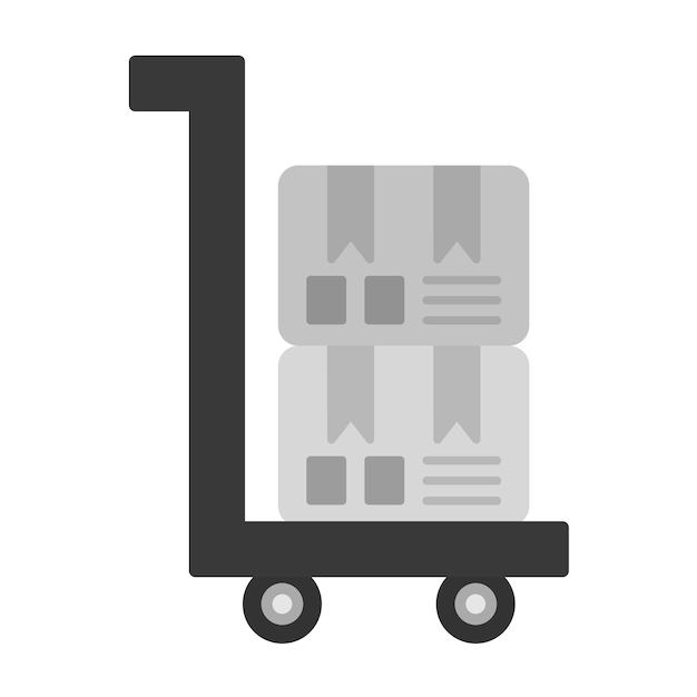 Imagen vectorial del icono del carrito Se puede utilizar para la entrega y la logística