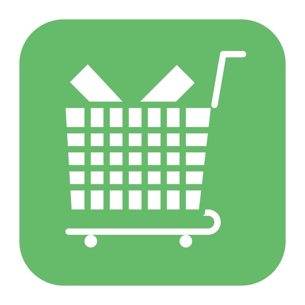 Imagen vectorial del icono del carrito Se puede utilizar para la lavandería