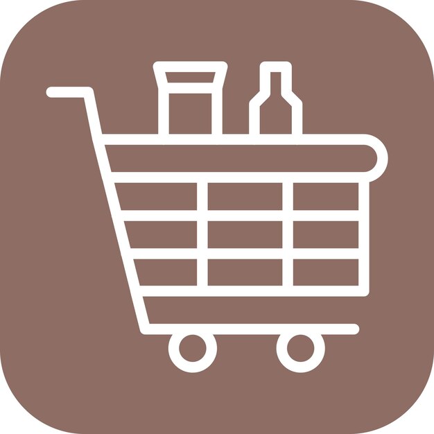 Imagen vectorial del icono del carrito Se puede utilizar para el supermercado
