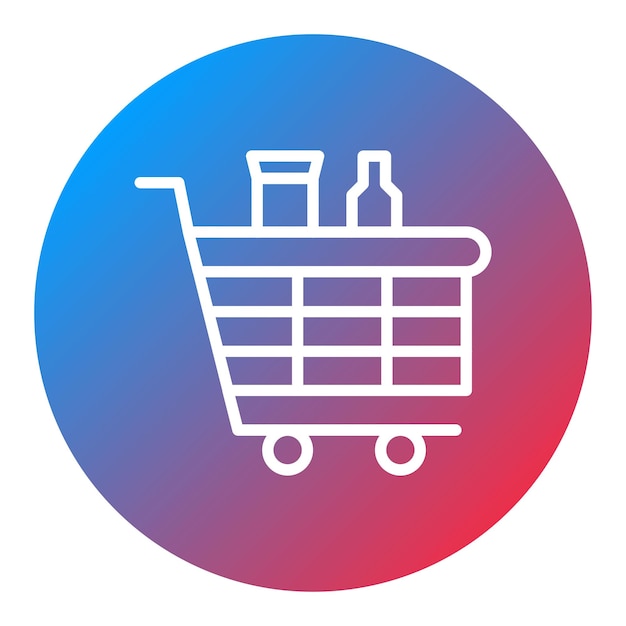Imagen vectorial del icono del carrito Se puede utilizar para el supermercado