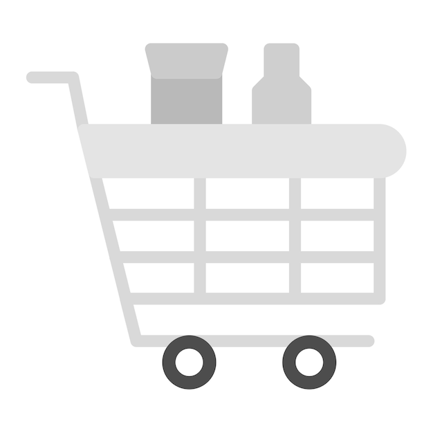 Imagen vectorial del icono del carrito Se puede utilizar para el supermercado