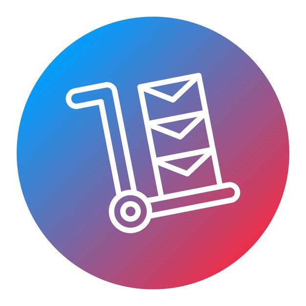 Imagen vectorial del icono del carro de correo Se puede utilizar para el servicio postal