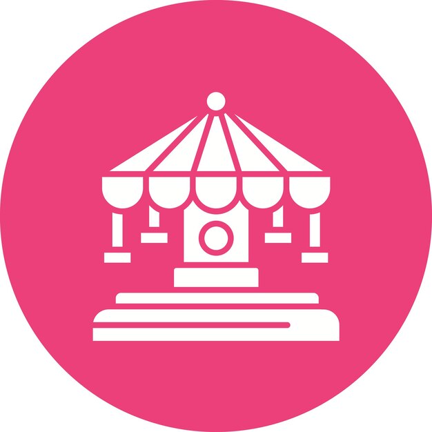 Imagen vectorial del icono del carrusel Se puede usar para Circo