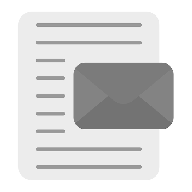 Imagen vectorial del icono de la carta de presentación Se puede utilizar para la agencia de reclutamiento