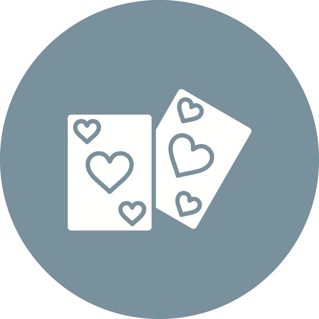 Imagen vectorial del icono de las cartas de juego Se puede usar para Circo