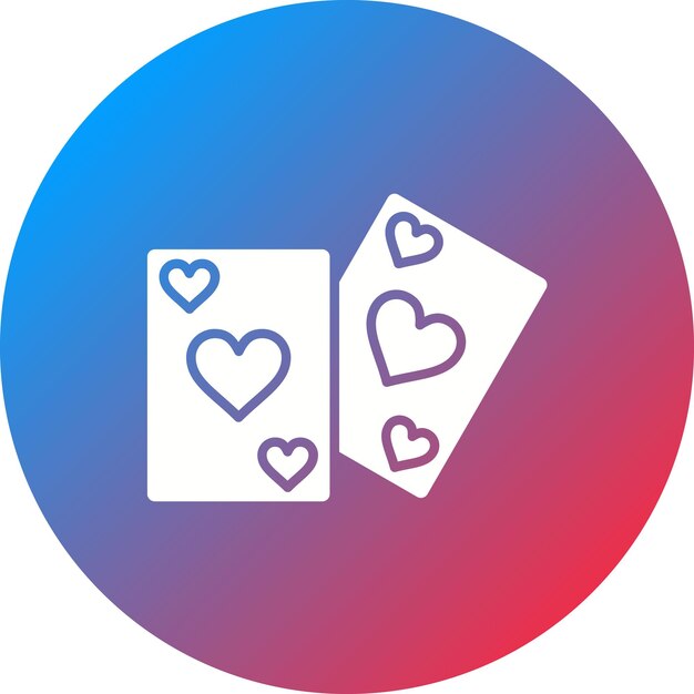 Imagen vectorial del icono de las cartas de juego Se puede usar para Circo