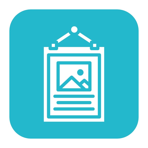 Imagen vectorial del icono del cartel Se puede utilizar para imprimir