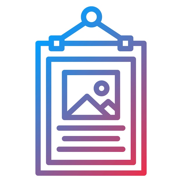 Imagen vectorial del icono del cartel Se puede utilizar para imprimir