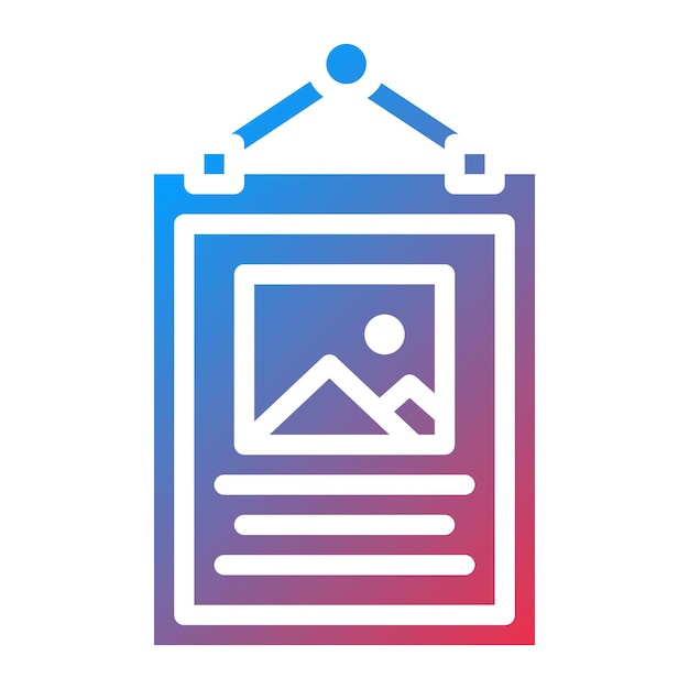 Imagen vectorial del icono del cartel Se puede utilizar para imprimir