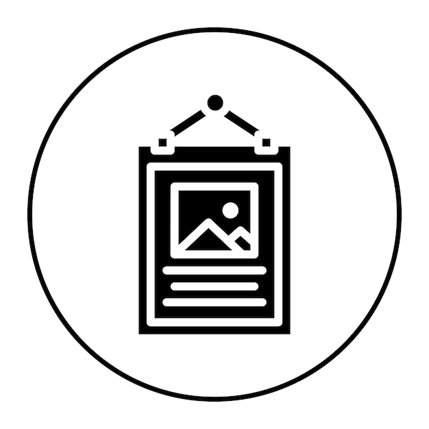 Imagen vectorial del icono del cartel Se puede utilizar para imprimir