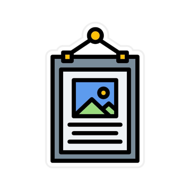 Imagen vectorial del icono del cartel Se puede utilizar para imprimir