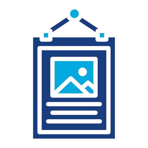 Imagen vectorial del icono del cartel Se puede utilizar para imprimir
