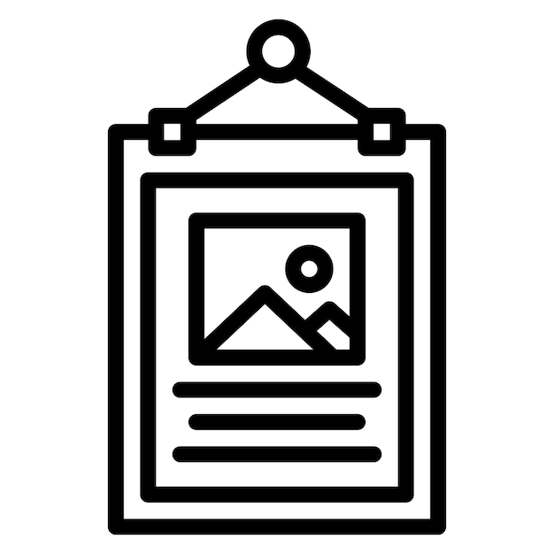 Imagen vectorial del icono del cartel Se puede utilizar para imprimir