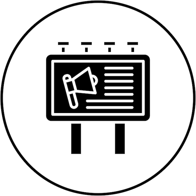 Imagen vectorial de icono de cartelera de marketing Se puede utilizar para el marketing en línea