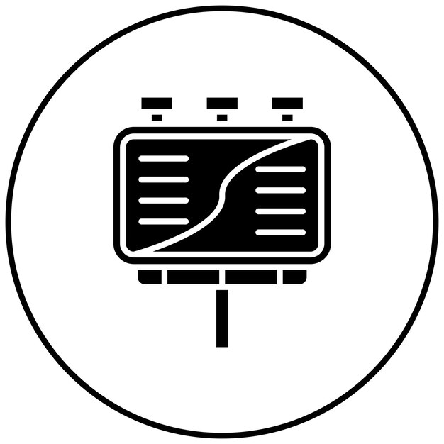 Imagen vectorial de icono de cartelera Se puede usar para la agencia de modelos