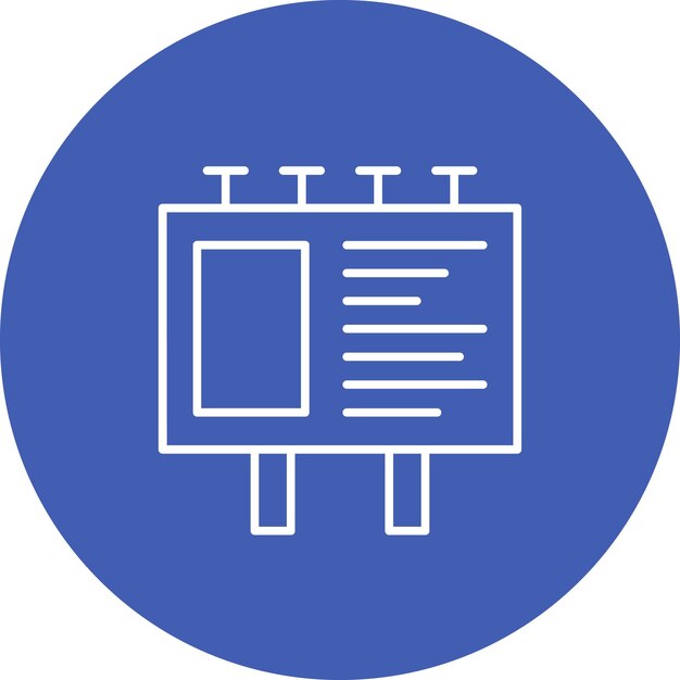Imagen vectorial de icono de cartelera Se puede usar para City Elements