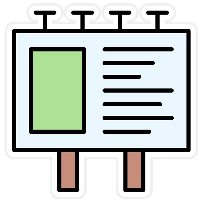 Vector imagen vectorial de icono de cartelera se puede usar para city elements