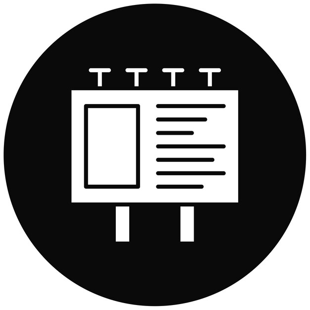 Imagen vectorial de icono de cartelera Se puede usar para City Elements