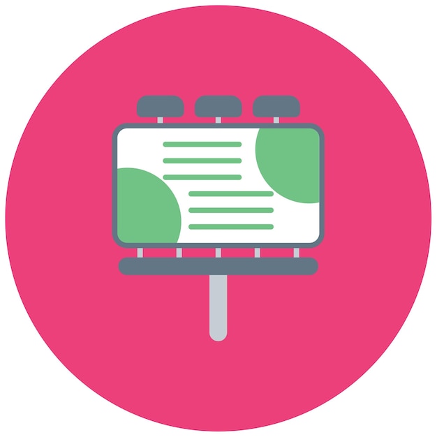 Imagen vectorial de icono de cartelera Se puede usar para marketing