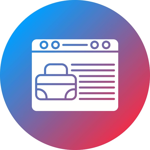 Imagen vectorial de icono de cartera en línea Se puede utilizar para Recursos Humanos
