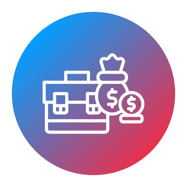 Imagen vectorial del icono de la cartera de préstamos Se puede utilizar para el préstamo