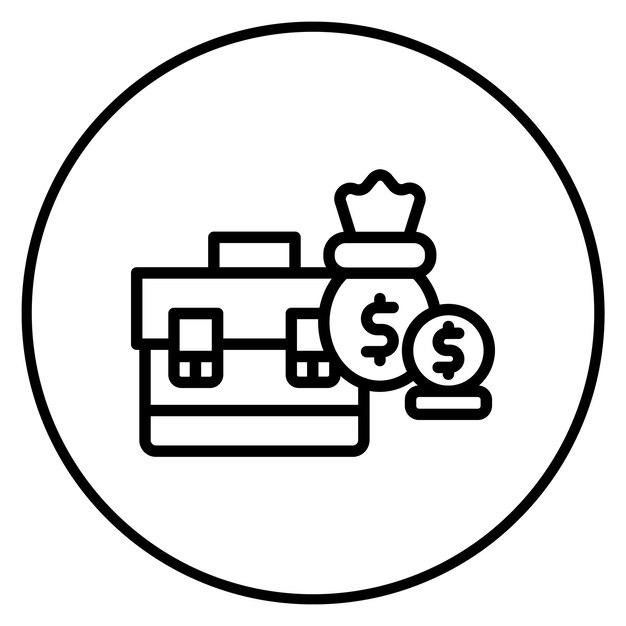 Imagen vectorial del icono de la cartera de préstamos Se puede utilizar para el préstamo