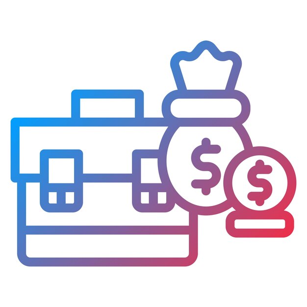 Imagen vectorial del icono de la cartera de préstamos Se puede utilizar para el préstamo