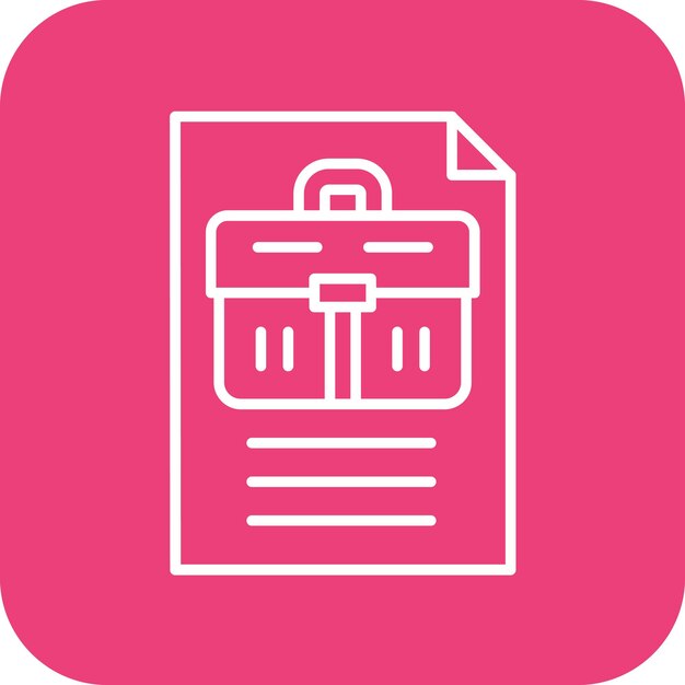 Imagen vectorial del icono de la cartera Se puede utilizar para la búsqueda de empleo