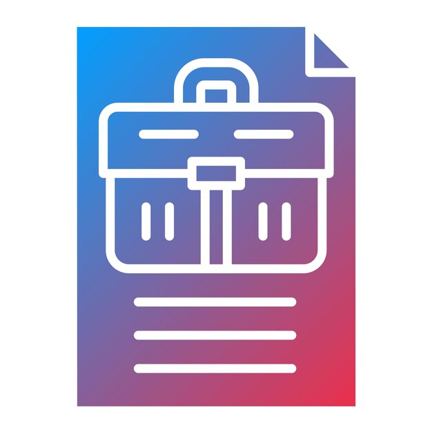 Imagen vectorial del icono de la cartera Se puede utilizar para la búsqueda de empleo