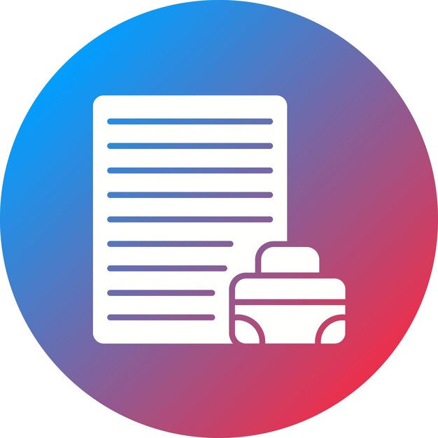 Imagen vectorial del icono de la cartera Se puede utilizar para Recursos Humanos