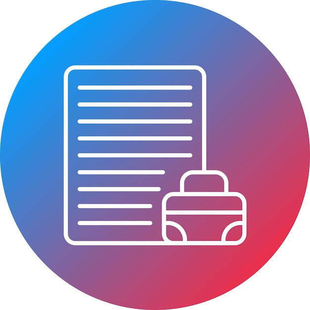 Imagen vectorial del icono de la cartera Se puede utilizar para Recursos Humanos