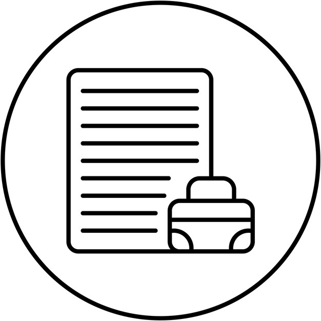 Imagen vectorial del icono de la cartera Se puede utilizar para Recursos Humanos