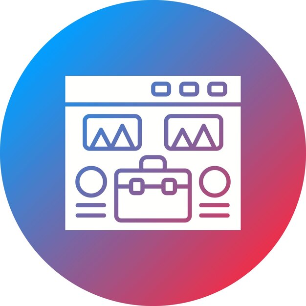 Imagen vectorial de icono de cartera web Se puede utilizar para SEO y SEM