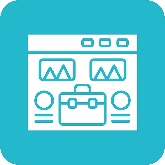 Imagen vectorial de icono de cartera web Se puede utilizar para SEO y SEM