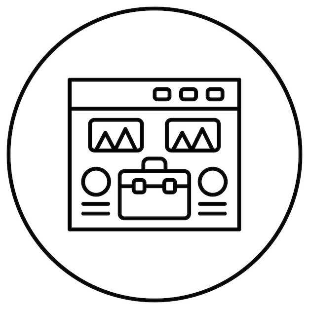 Imagen vectorial de icono de cartera web Se puede utilizar para SEO y SEM