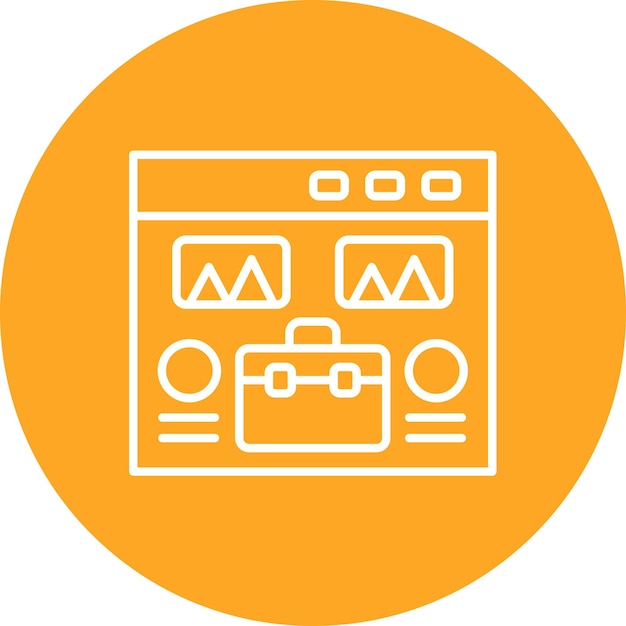 Imagen vectorial de icono de cartera web Se puede utilizar para SEO y SEM