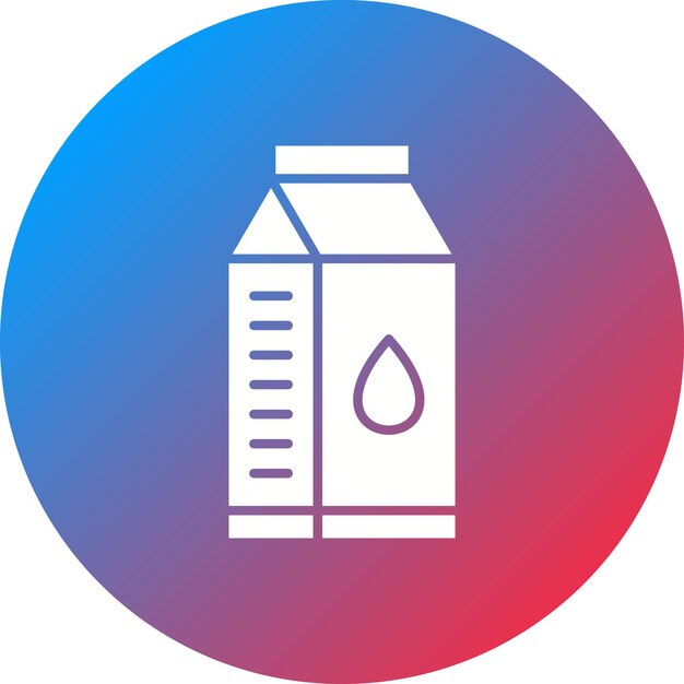 Imagen vectorial del icono del cartón de leche Se puede usar para la mañana y el desayuno