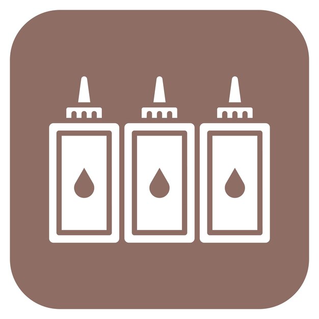 Imagen vectorial del icono del cartucho de tinta Puede utilizarse para Office