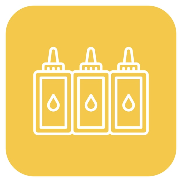 Imagen vectorial del icono del cartucho de tinta Puede utilizarse para Office