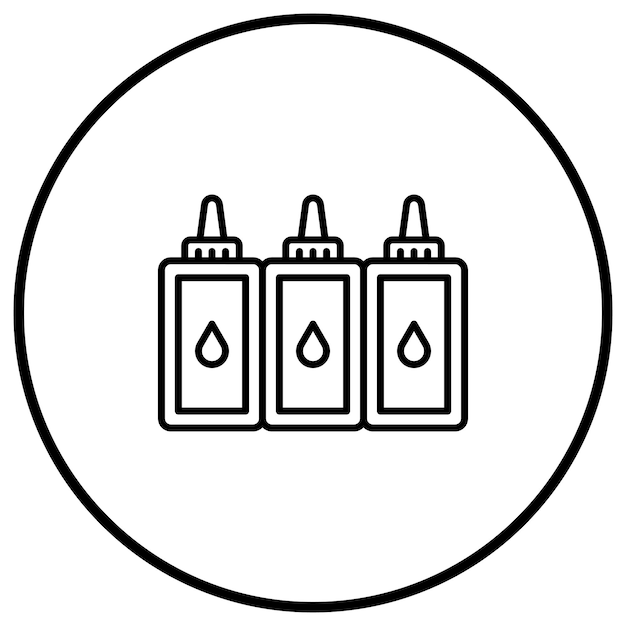 Imagen vectorial del icono del cartucho de tinta Puede utilizarse para Office