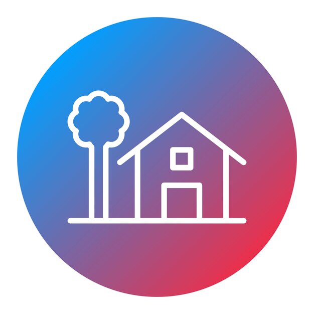 Imagen vectorial del icono de la casa del árbol Se puede usar para diversión al aire libre