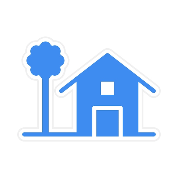 Imagen vectorial del icono de la casa del árbol Se puede usar para diversión al aire libre