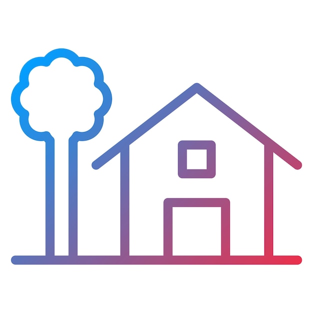 Imagen vectorial del icono de la casa del árbol Se puede usar para diversión al aire libre