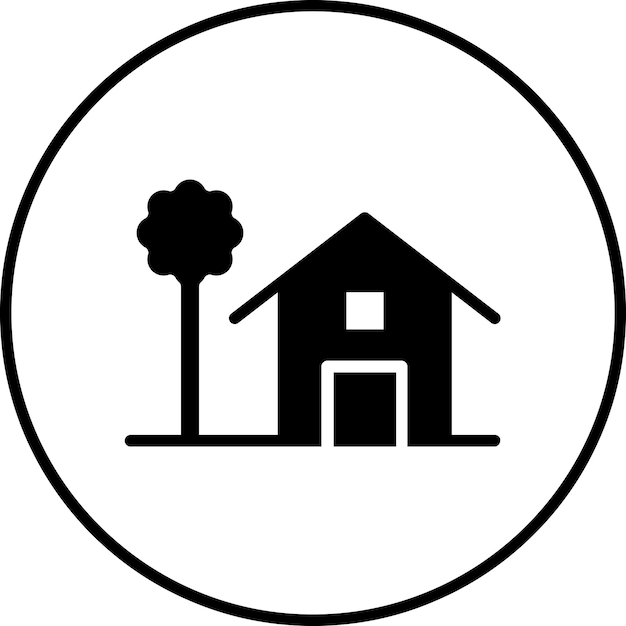 Imagen vectorial del icono de la casa del árbol Se puede usar para diversión al aire libre